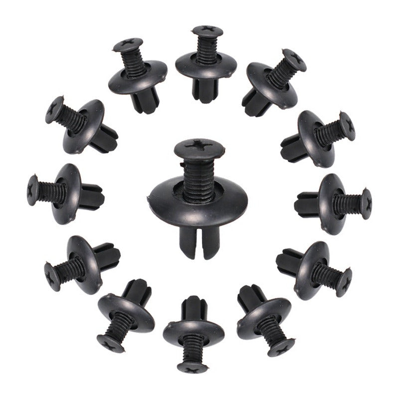 Pack 20 Clips Automotriz, Broches Plástico Con Tornillo 8mm