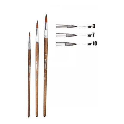 Set De Pinceles Paintbrush Color Marron (3und)