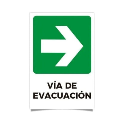 Trovicel Vía De Evacuación Flecha Derecha 30x20cm