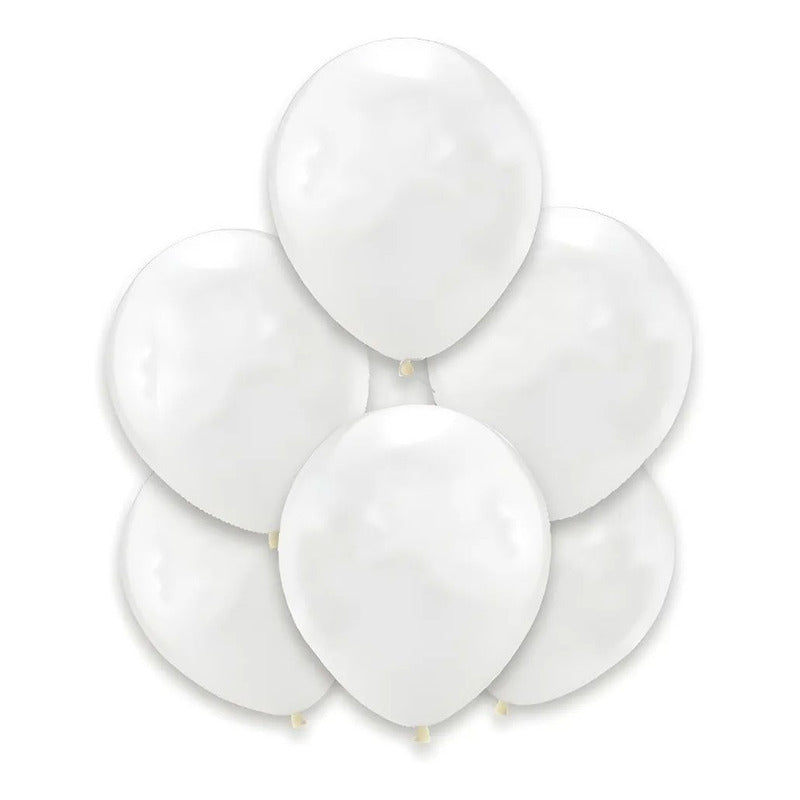 Set De 50 Globos Blanco / Medida 30cm