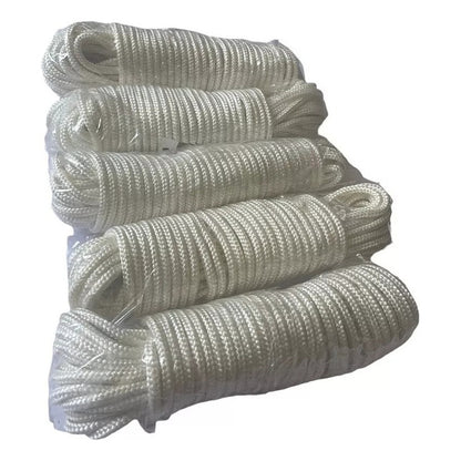 Pack 5 Cuerdas Multiuso De Nylon 4mm X 20m