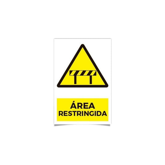 Señaletica Area Restringida 30x20 Adhesivo