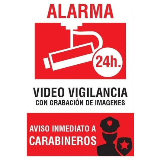 Señalética Alarma Video Vigilancia 60x40cm