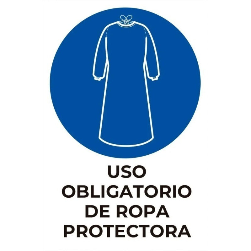 Señalética Uso Obligatorio De Ropa Protectora 30x20cm