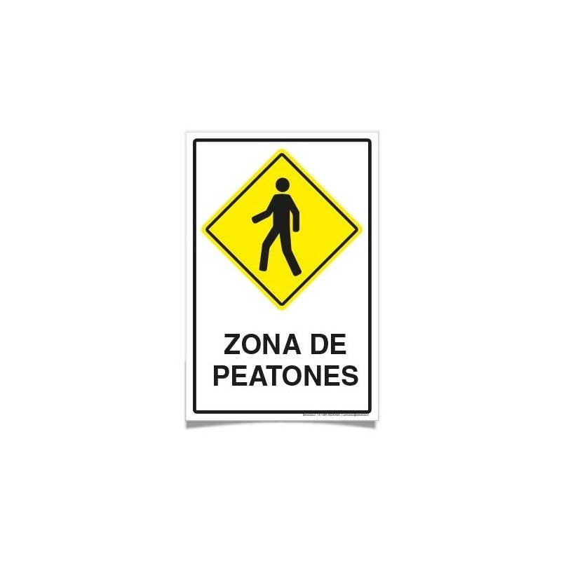 Señaletica Zona De Peatones 30x20cm Trovicel