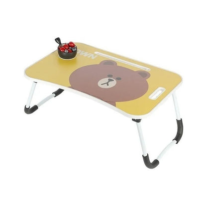 Mesa, Pagable Para Notebook Con Bandeja Y Portavaso, De Cama