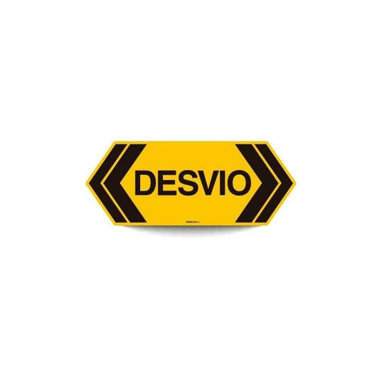 Señaletica De Desvío 30x20 Adhesivo