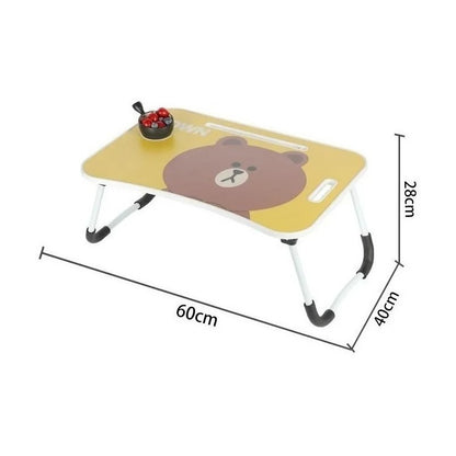 Mesa, Pagable Para Notebook Con Bandeja Y Portavaso, De Cama