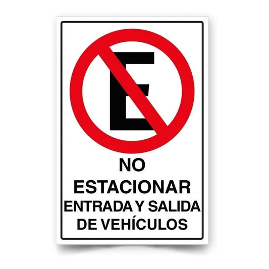 Trovicel No Estacionar Entrada Y Salida De Vehículos 30x20cm