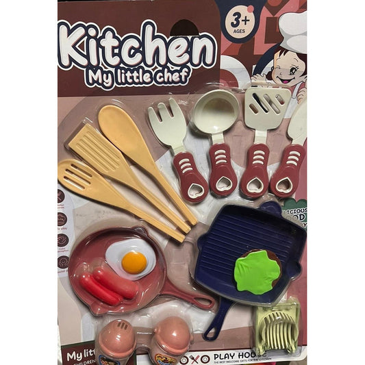 Set Cocina Infantil Juguete Kitchen Niños 16 Accesorios