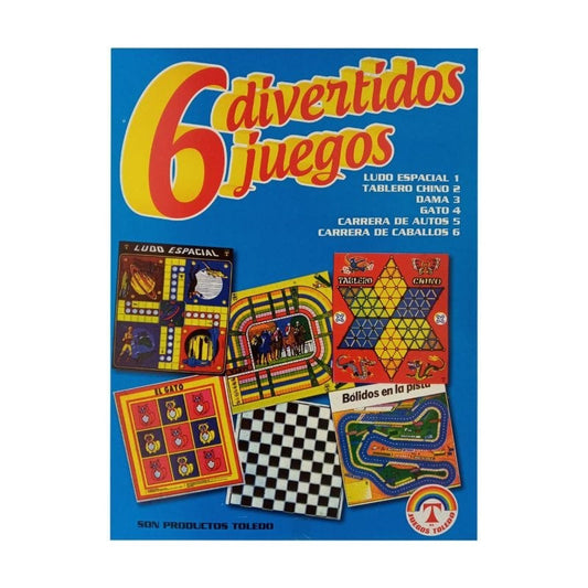 6 Divertidos Juegos/ludo /tablero Chino /dama/ Gato/carreras