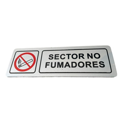 Señaletica Sector No Fumadores Rígida (18cm X 6cm)