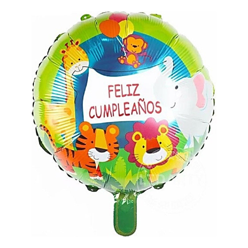 Globo Cumpleaños Animales De La Selva