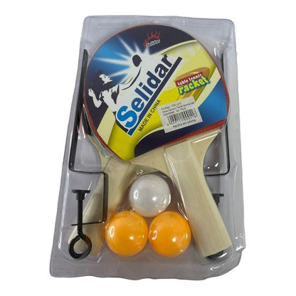 Kit 2 Paletas De Ping Pong Con 3 Pelotas Y Malla