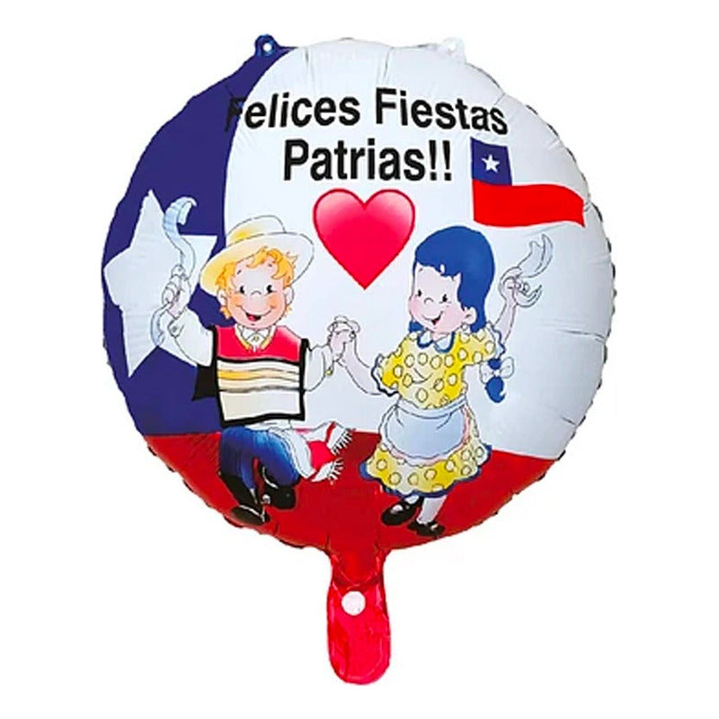 Globo Felices Fiestas Patrias 18 - 45 Cm X 45 Cm