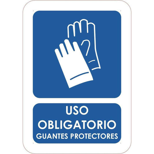 Señaletica Uso Obligatorio Guantes Protectores 21x14,8cm