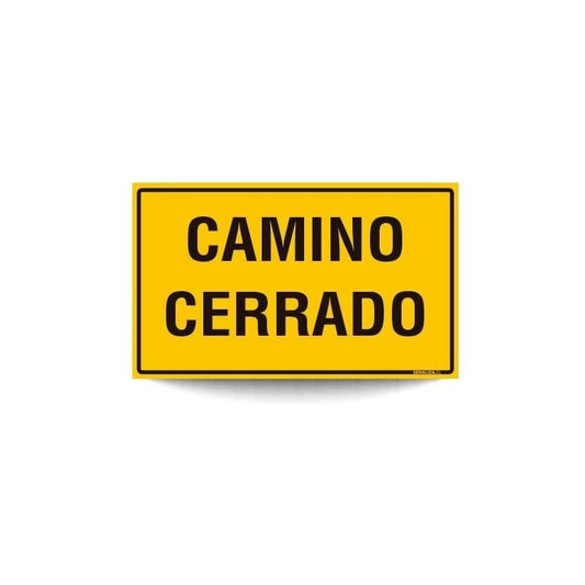 Señaletica Camino Cerrado 30x20 Adhesivo