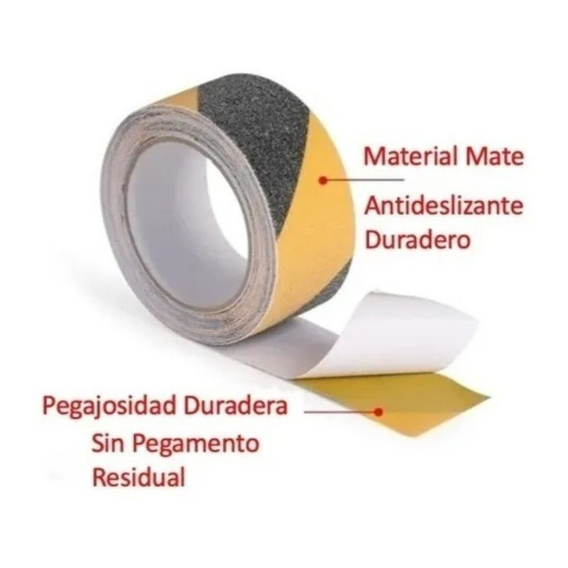 Cinta Antideslizante 50mm X 5mt Bicolor Adhesivo Piso Color Amarillo/negro