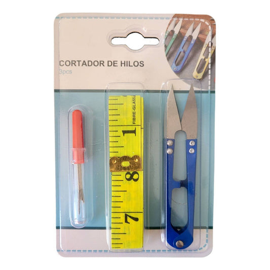 Set Costura 3 Piezas Con Huincha Medir