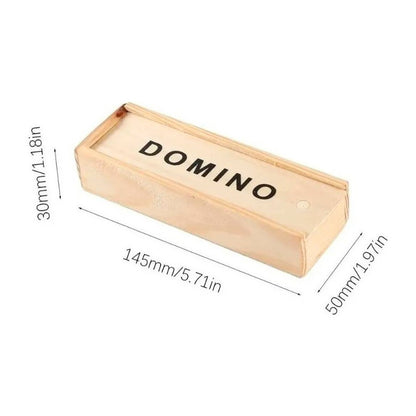 Negro Domino 28 Set En Caja De Madera