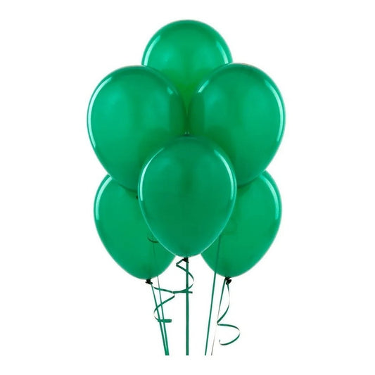 Set De 100 Globos Verde Oscuro / Medida 23cm