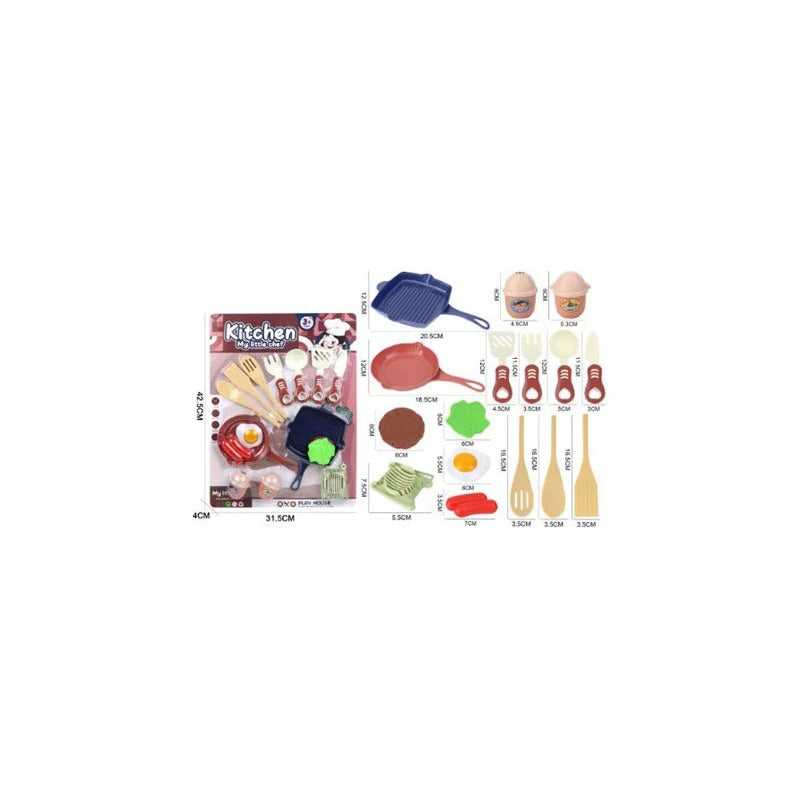 Set Cocina Infantil Juguete Kitchen Niños 16 Accesorios