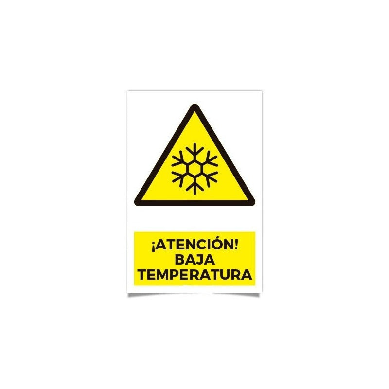 Señaletica Atención Baja Temperatura 30x20 Trovicel