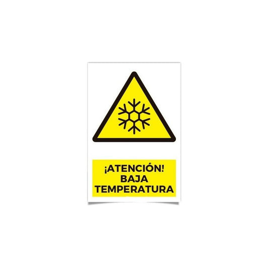 Señaletica Atención Baja Temperatura 30x20 Trovicel