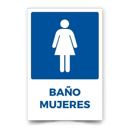 Señalética Baño Mujeres 30x20cm