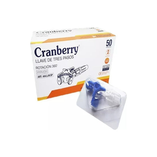 Llave 3 Pasos Cranberry Rotación 360° Caja 50 Un