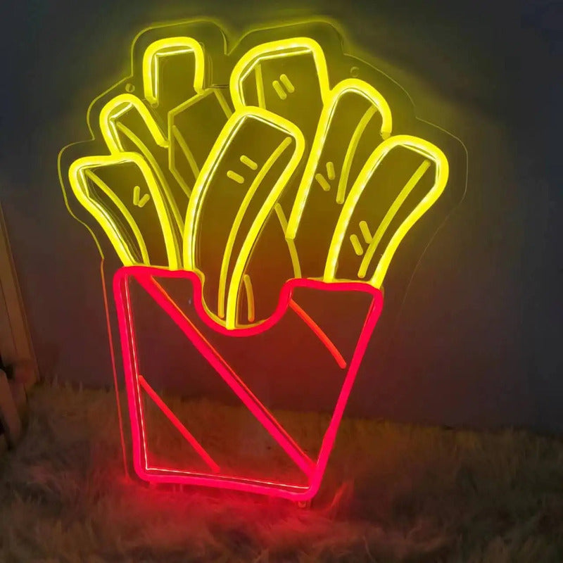 Letrero Neon Papas Fritas