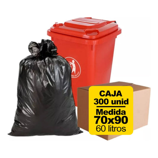 Bolsa De Basura 70x90 60l Caja De 300uds - Al Mayor