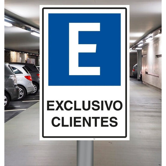 Señaletica Estacionamiento Exclusivo Cliente 45x30  Metálico