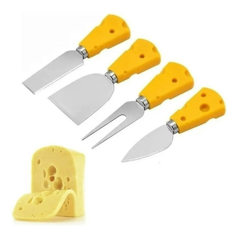 Set 4 Cuchillos Cortador Rebanador De Quesos Cocina