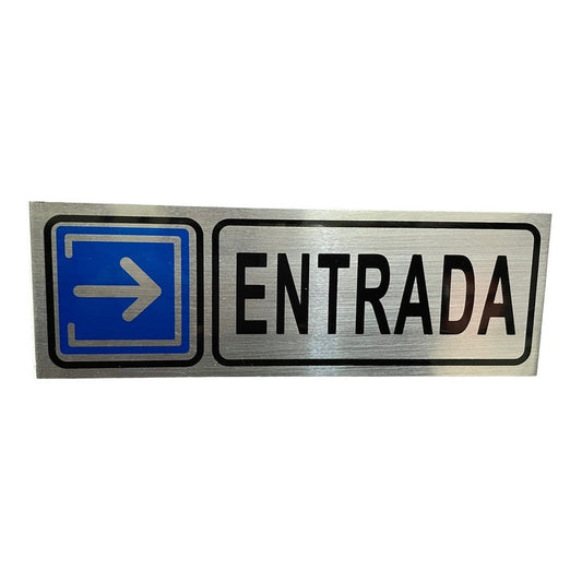 Señaletica Entrada Rígida (18cm X 6cm)