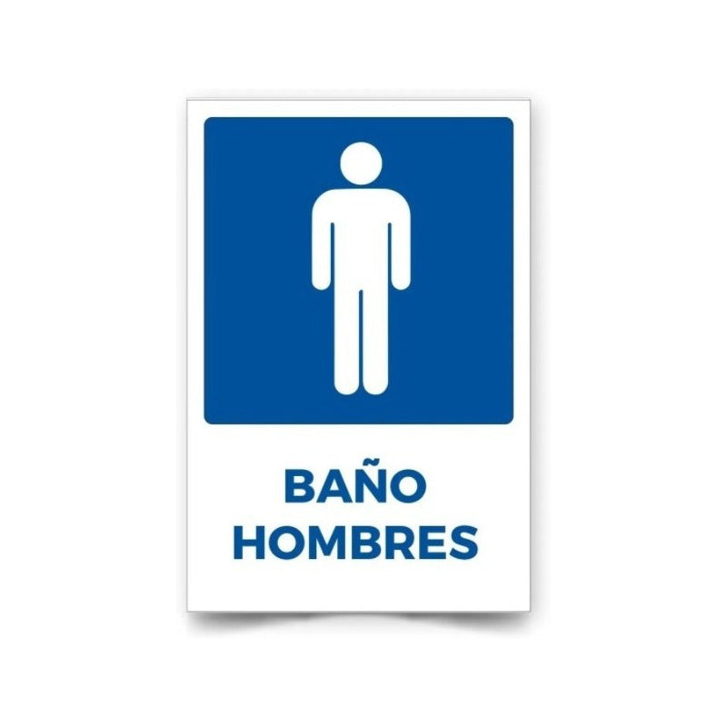 Señalética Baño Hombres 30x20cm