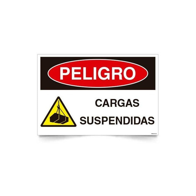 Señaletica Peligro Cargas Suspendidas 30x20 Trovicel