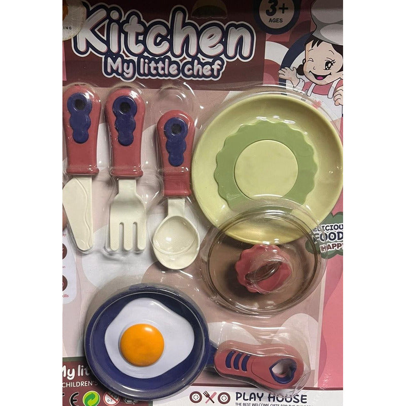 Set Cocina Infantil Juguete Kitchen Niños 7 Accesorios