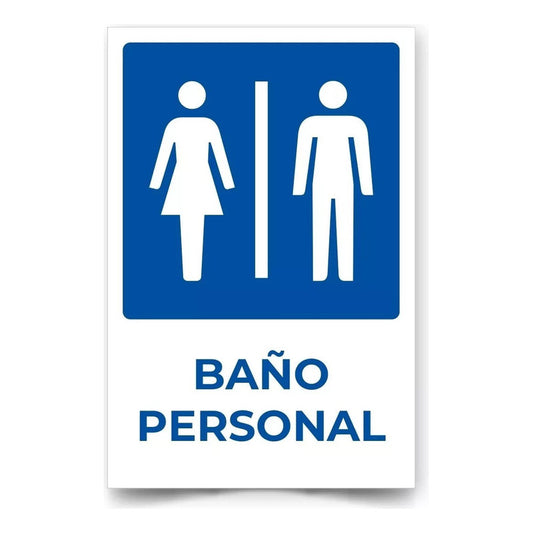 Señalética Baño Personal 30x20cm