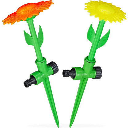 Set 2 Riego Automático Estaca Girasol Flor Decora Jardín