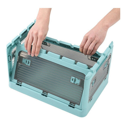 Caja Organizadora 20 Litros Con Ruedas Plegables Con Asas