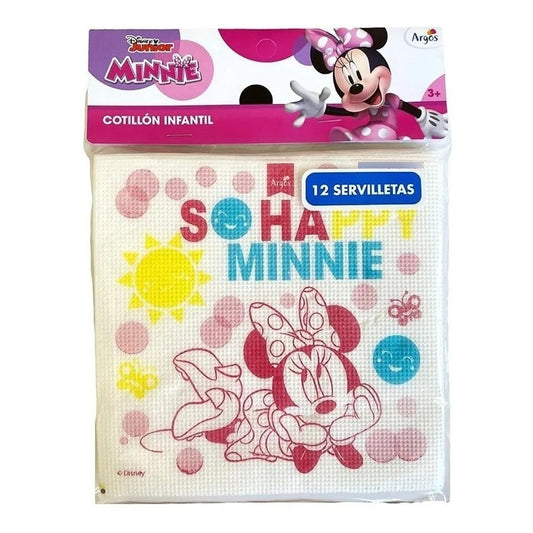 Servilletas De Papel Minnie Pop 12pcs Para Cumpleaños Argos