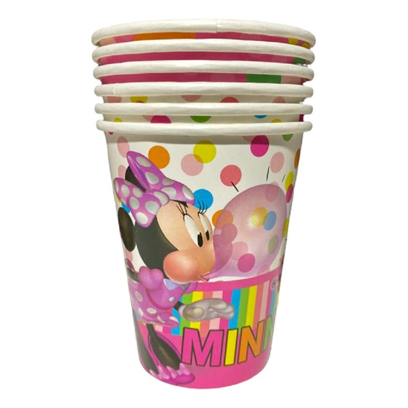 Vasos Cumpleaños Minnie Mouse X 6  Cotillón