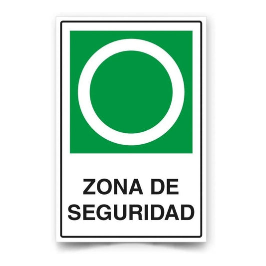 Señalética Zona De Seguridad 45x30cm