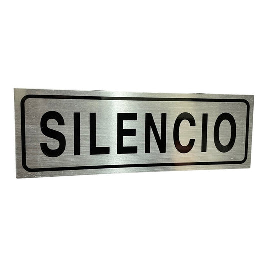 Señaletica Silencio Rígida (18cm X 6cm)