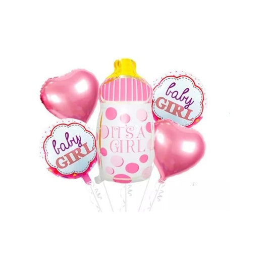 Set De Globos Metalicos 5 Piezas Decoracion Baby Shower