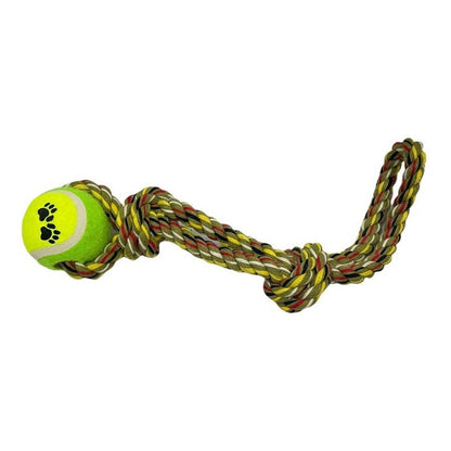 Juguete Para Perros Con Cuerda + Pelota De Tenis