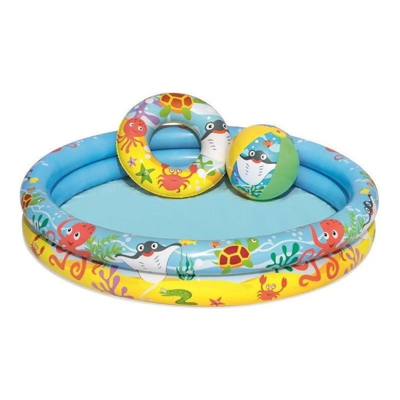 Piscina Inflable + Pelota +aro