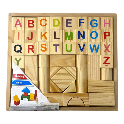 Juego Didáctico Bloques De Construcción Letras Y Formas