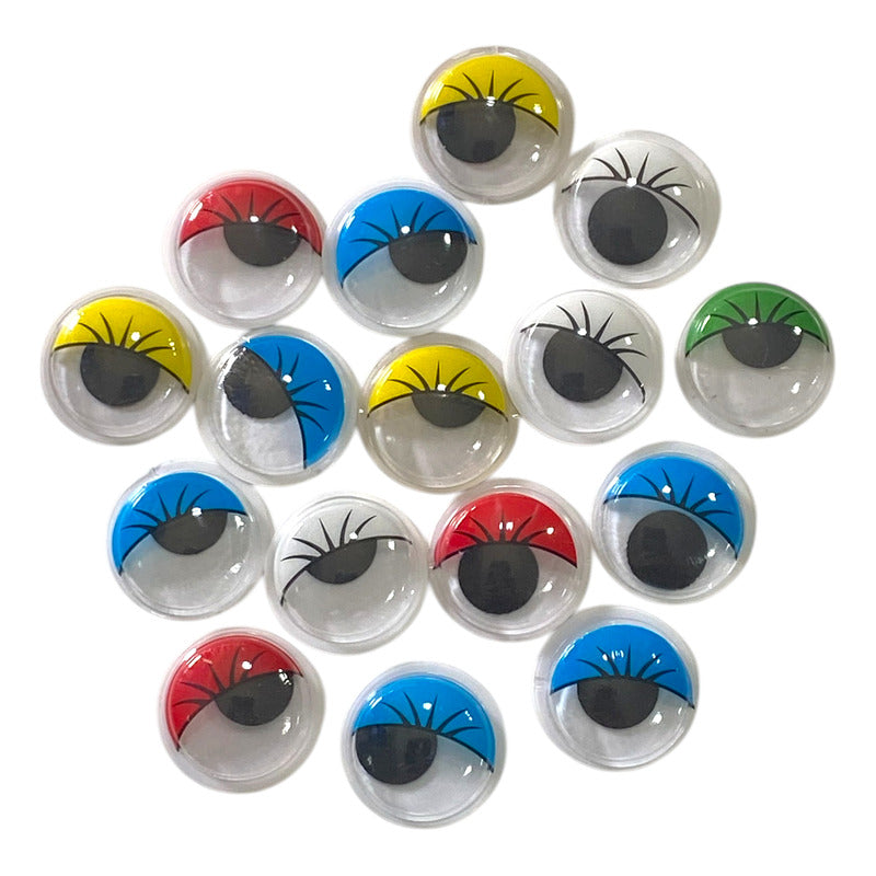 Ojos Móviles Decorativos Para Manualidades 16 Psc 18mm